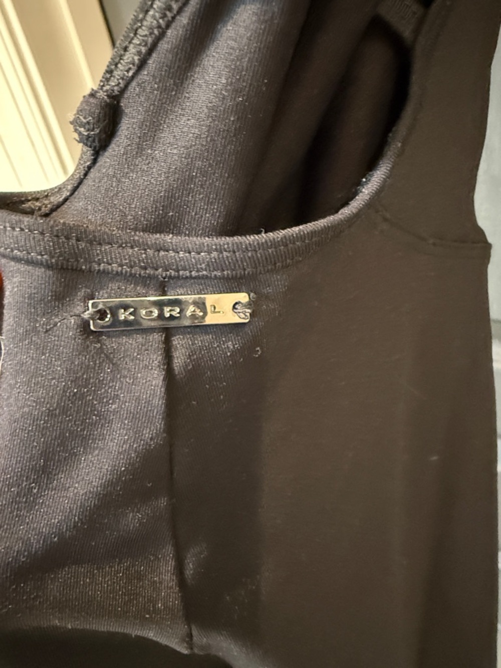Koral Black Performance Tank with Metal Logo Plate